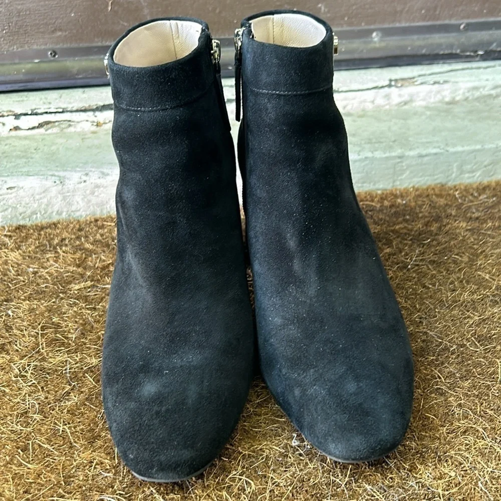 Kate Spade Adalyn Ankle Boots Black Suede Size 9 Booties Fall Boots